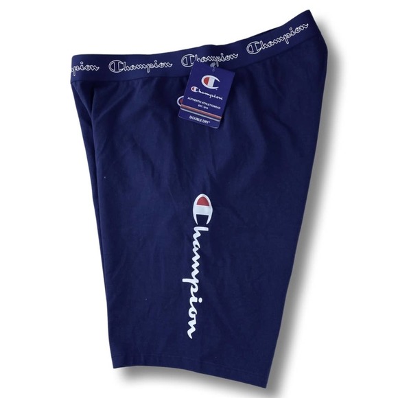 NWT Champion Plus Size Authentic Graphic Bike Shorts in Athletic Navy - Picture 2 of 2
